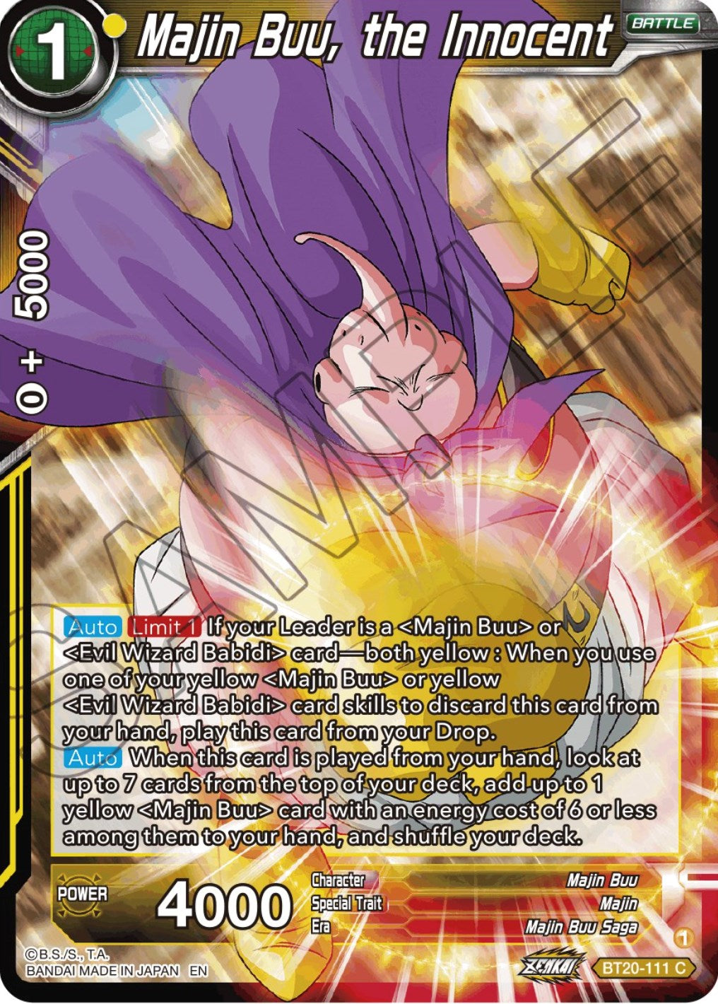 Majin Buu, the Innocent (BT20-111) [Power Absorbed] | Pegasus Games WI