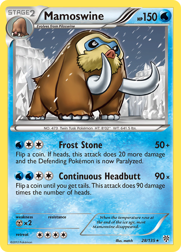 Mamoswine (28/135) [Black & White: Plasma Storm] | Pegasus Games WI