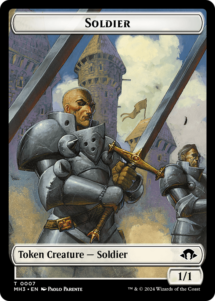 Soldier Token [Modern Horizons 3 Tokens] | Pegasus Games WI