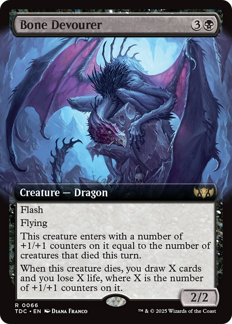 Bone Devourer (Extended Art) [Tarkir: Dragonstorm Commander] | Pegasus Games WI