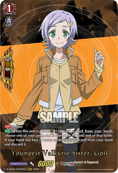 Youngest Valkyrie Sister, Goll (D-TB02/RGR29EN) [Record of Ragnarok] | Pegasus Games WI