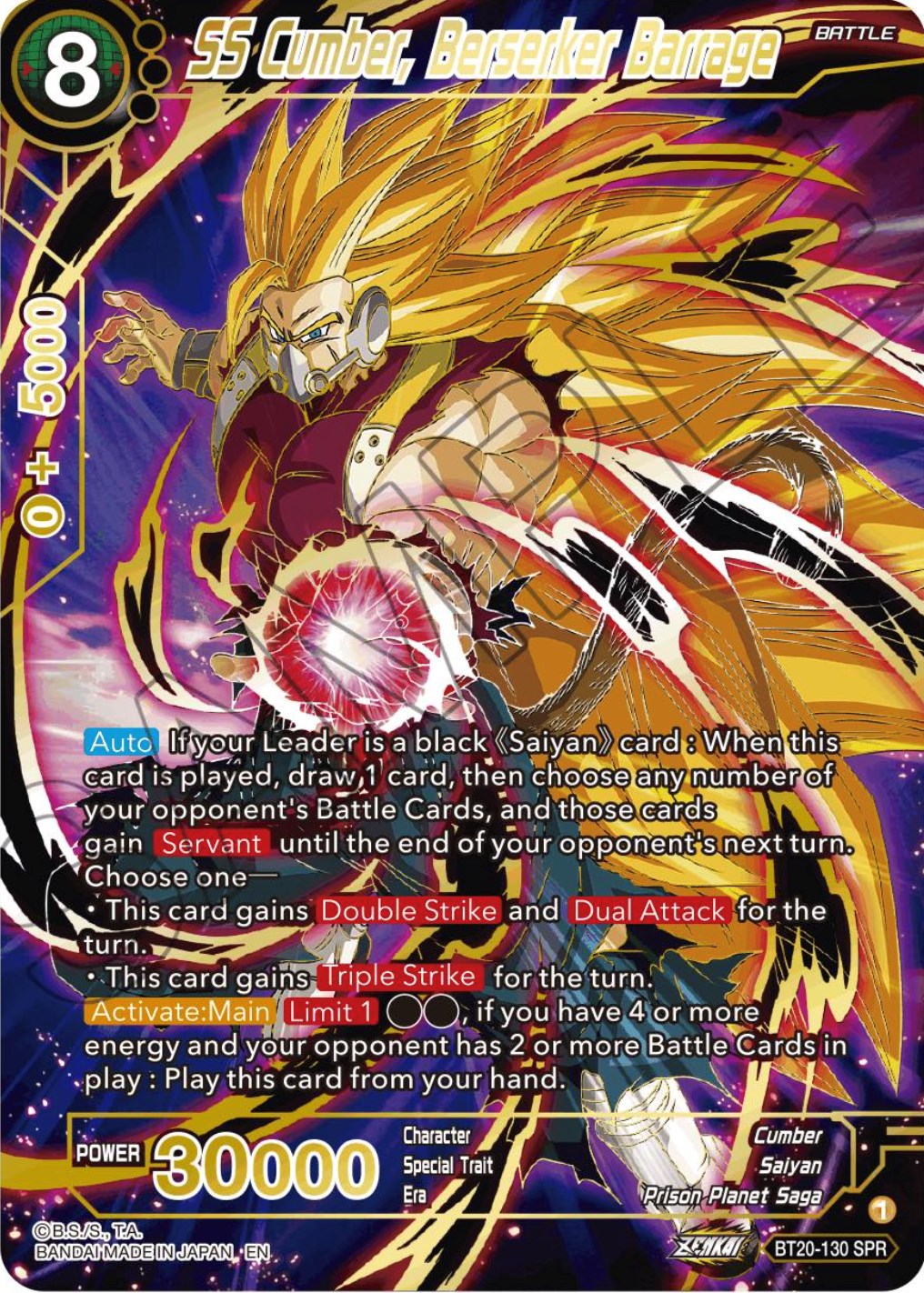 SS Cumber, Berserker Barrage (SPR) (BT20-130) [Power Absorbed] | Pegasus Games WI