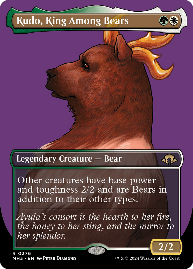 Kudo, King Among Bears (Borderless) [Modern Horizons 3] | Pegasus Games WI