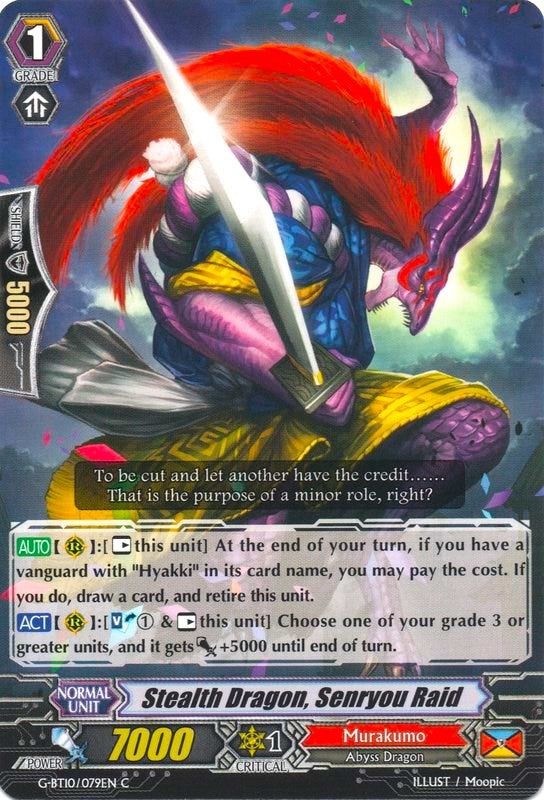 Stealth Dragon, Senryou Raid (G-BT10/079EN) [Raging Clash of the Blade Fangs] | Pegasus Games WI