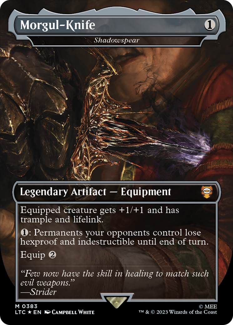 Morgul-Knife - Shadowspear (Surge Foil) [The Lord of the Rings: Tales of Middle-Earth Commander] | Pegasus Games WI