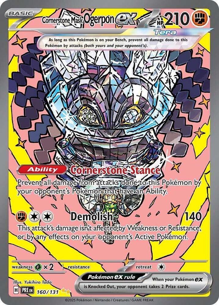 Cornerstone Mask Ogerpon ex (160/131) [Scarlet & Violet: Prismatic Evolutions] | Pegasus Games WI