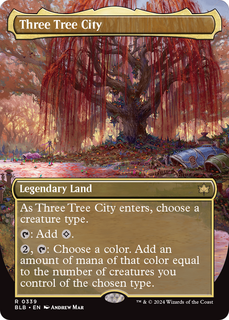 Three Tree City (Borderless) (0339) [Bloomburrow] | Pegasus Games WI