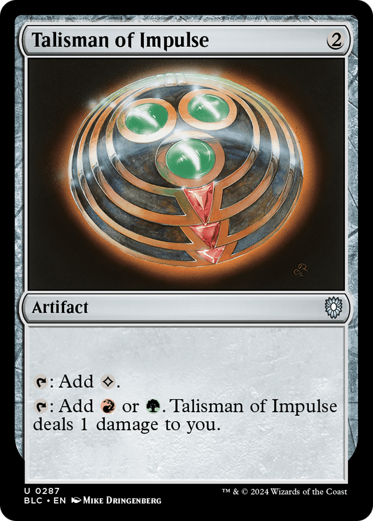 Talisman of Impulse [Bloomburrow Commander] | Pegasus Games WI