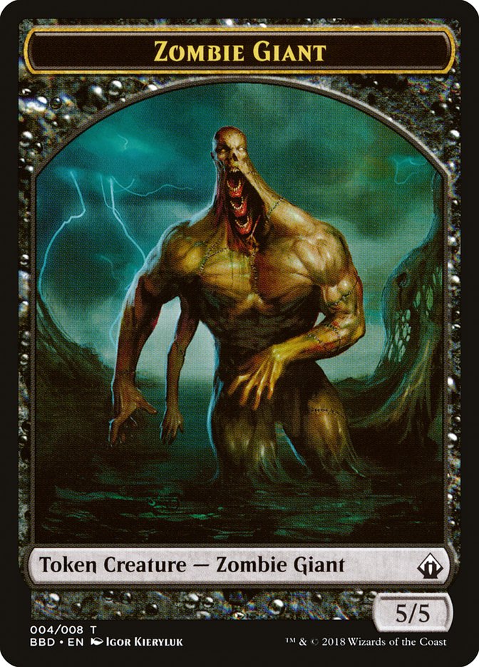 Zombie Giant Token [Battlebond Tokens] | Pegasus Games WI