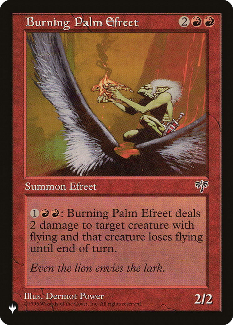 Burning Palm Efreet [The List Reprints] | Pegasus Games WI