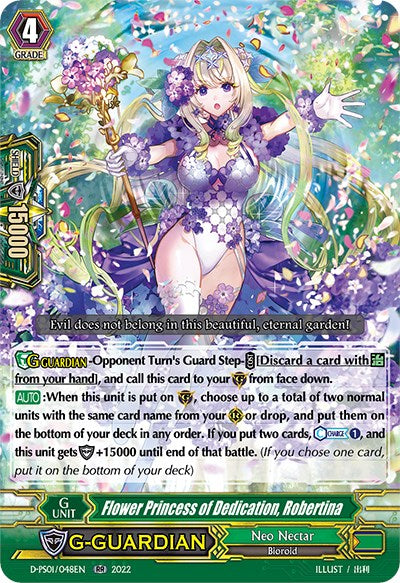 Flower Princess of Dedication, Robertina (D-PS01/048EN) [P Clan Collection 2022] | Pegasus Games WI
