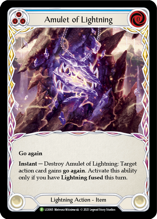 Amulet of Lightning [LGS065] (Promo)  Cold Foil | Pegasus Games WI