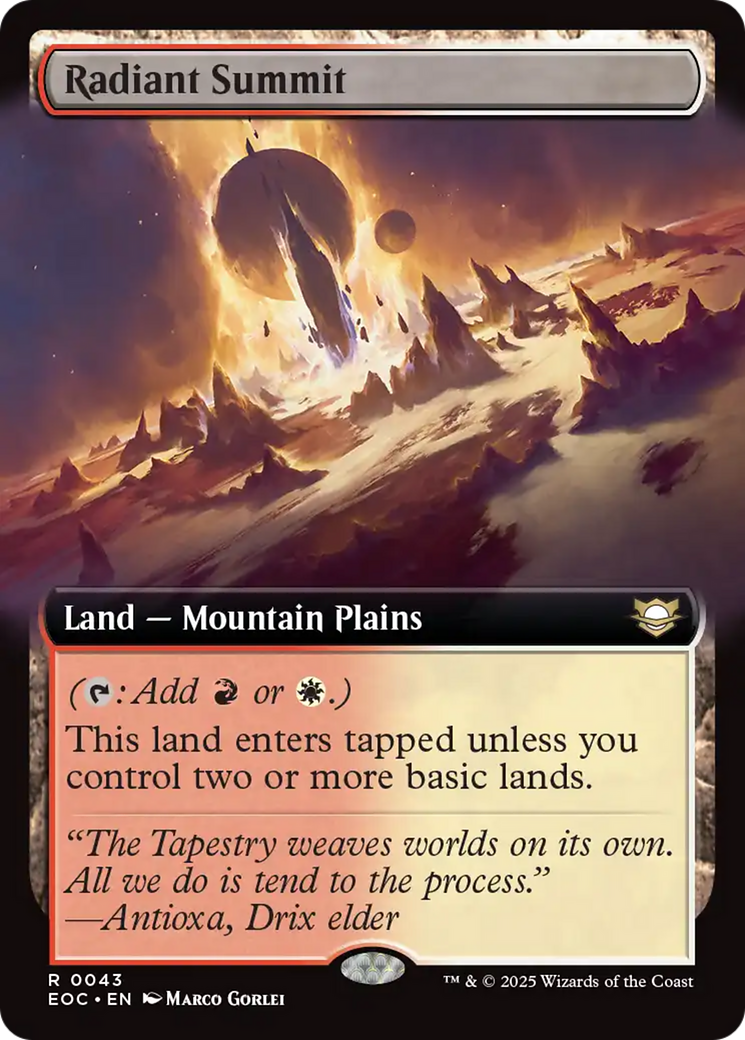 Radiant Summit (Extended Art) [Edge of Eternities Commander] | Pegasus Games WI