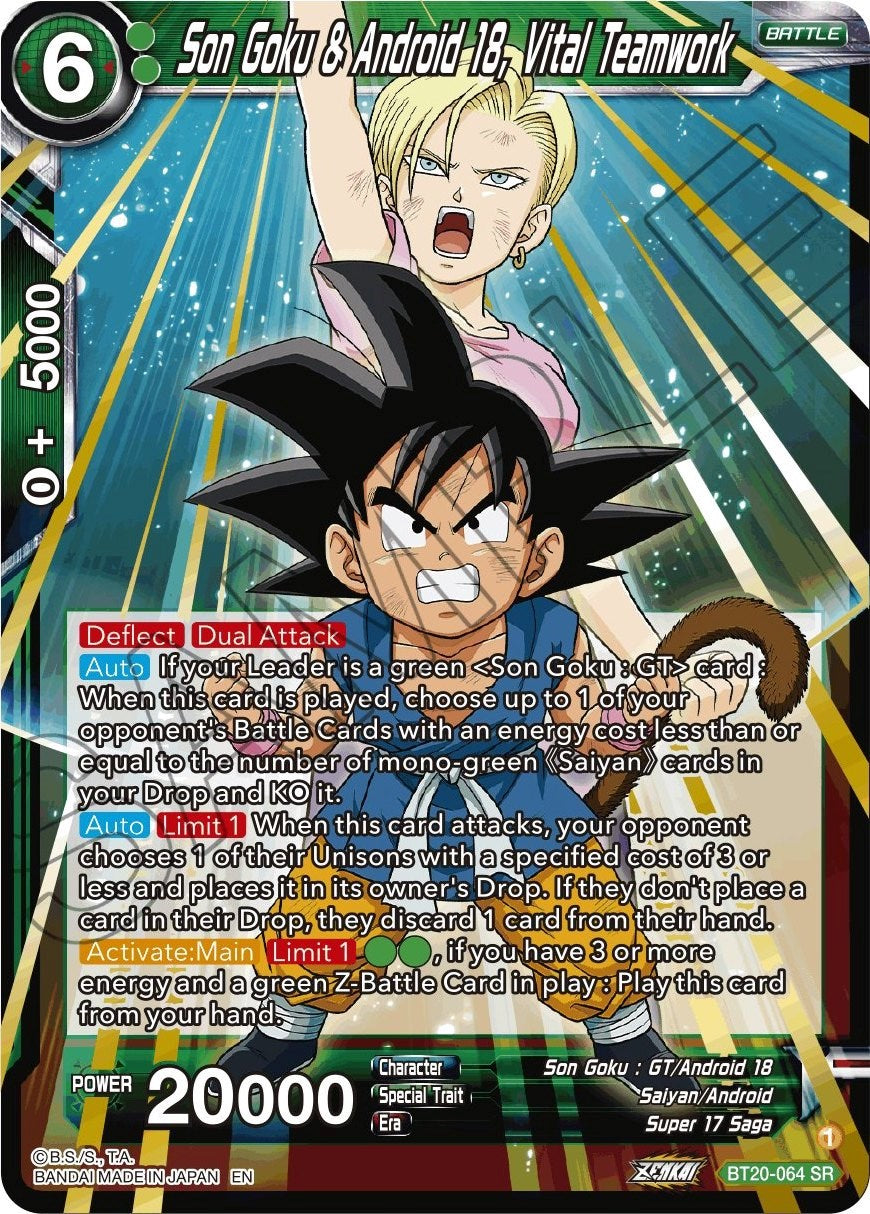 Son Goku & Android 18, Vital Teamwork (BT20-064) [Power Absorbed] | Pegasus Games WI