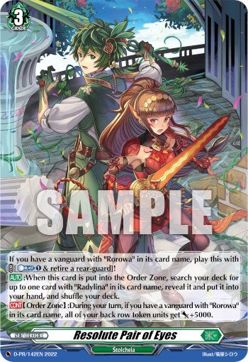 Resolute Pair of Eyes (D-PR/142EN) [D Promo Cards] | Pegasus Games WI