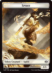 Spirit (0006) // Spirit (0007) Double-Sided Token [Tarkir: Dragonstorm Tokens] | Pegasus Games WI