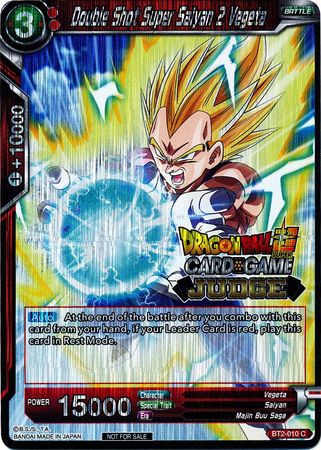 Double Shot Super Saiyan 2 Vegeta (BT2-010) [Judge Promotion Cards] | Pegasus Games WI