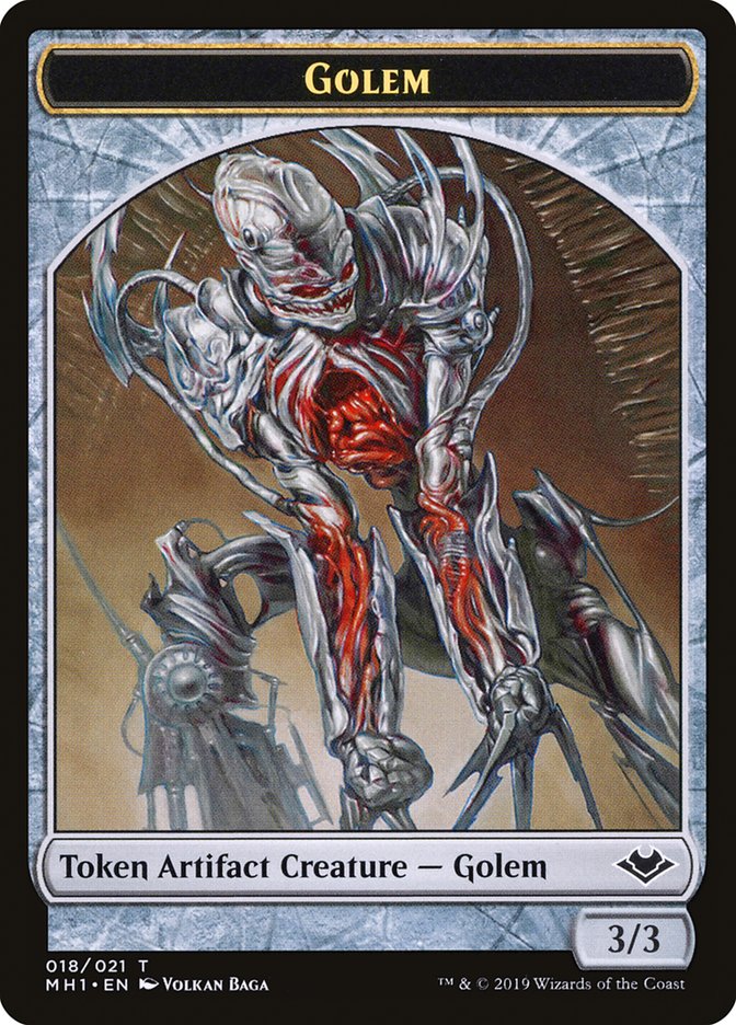 Soldier (004) // Golem (018) Double-Sided Token [Modern Horizons Tokens] | Pegasus Games WI
