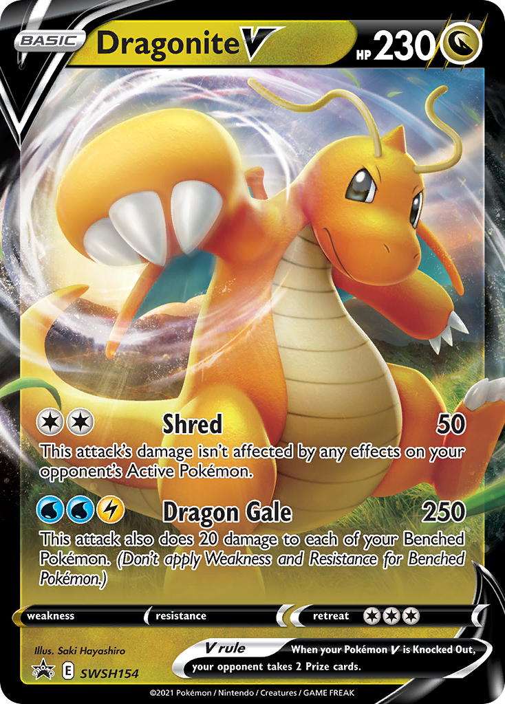 Dragonite V (SWSH154) (Jumbo Card) [Sword & Shield: Black Star Promos] | Pegasus Games WI