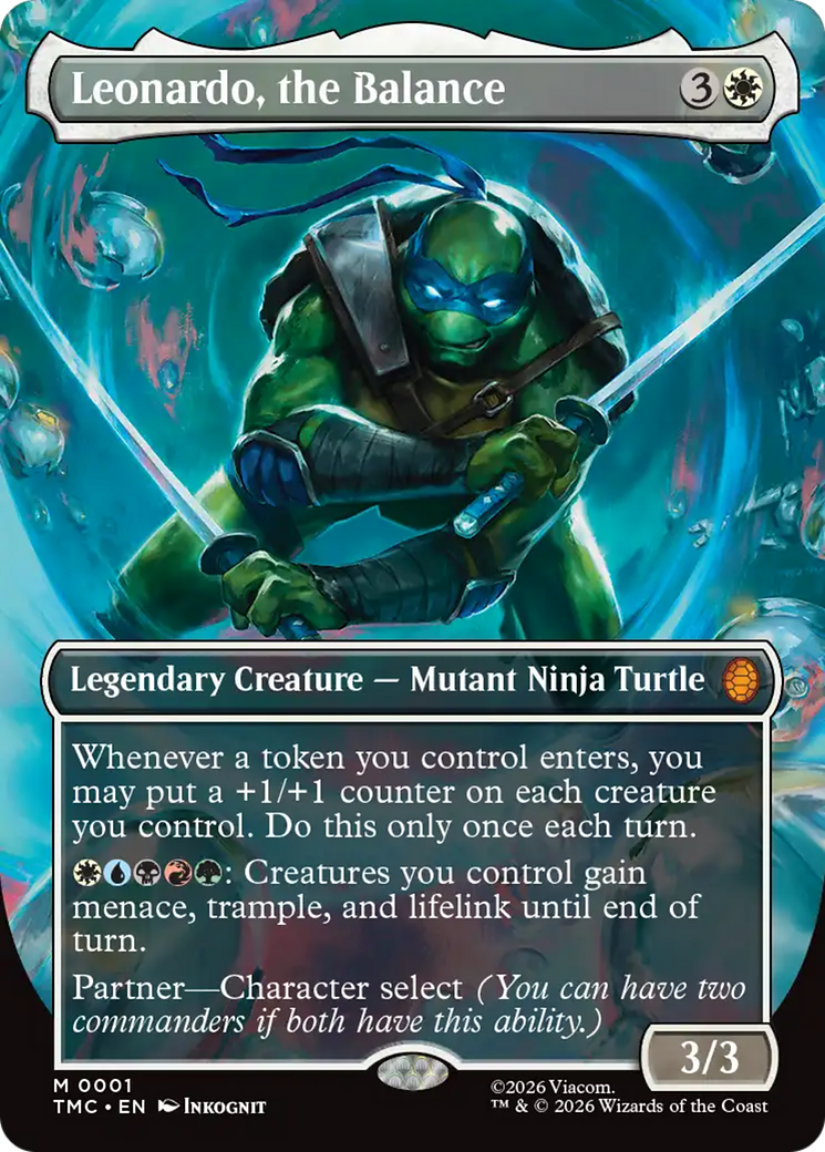 Leonardo, the Balance (Borderless) [Teenage Mutant Ninja Turtles Commander] | Pegasus Games WI