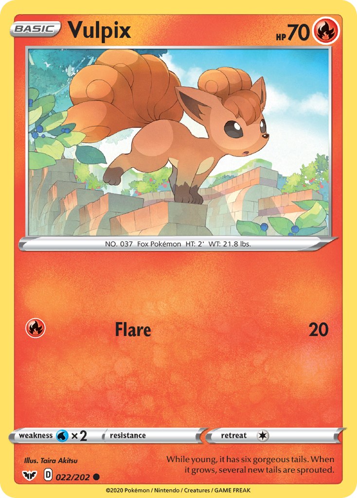 Vulpix (022/202) [Sword & Shield: Base Set] | Pegasus Games WI