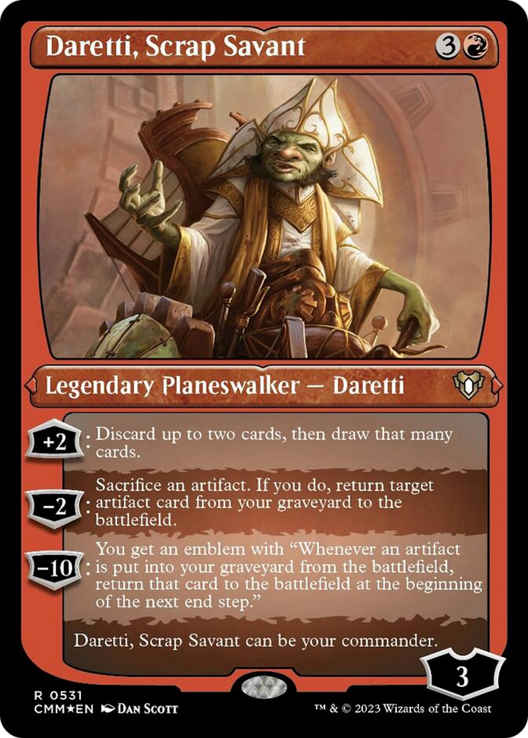 Daretti, Scrap Savant (Foil Etched) [Commander Masters] | Pegasus Games WI