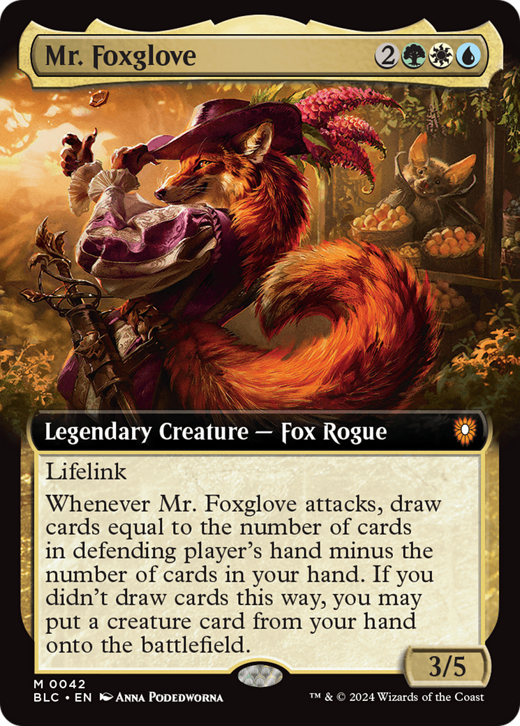 Mr. Foxglove (Extended Art) [Bloomburrow Commander] | Pegasus Games WI