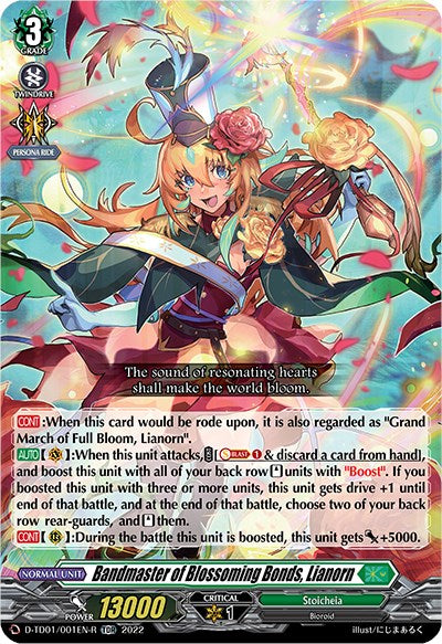 Bandmaster of Blossoming Bonds, Lianorn (D-TD01/001EN-R) [D-TD01: Urara Haneyama -Bandmaster of Blossoming Bonds-] | Pegasus Games WI