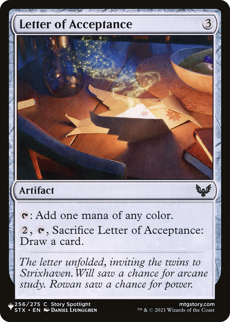 Letter of Acceptance [The List] | Pegasus Games WI