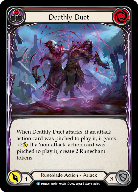 Deathly Duet (Red) [DYN176] (Dynasty)  Rainbow Foil | Pegasus Games WI