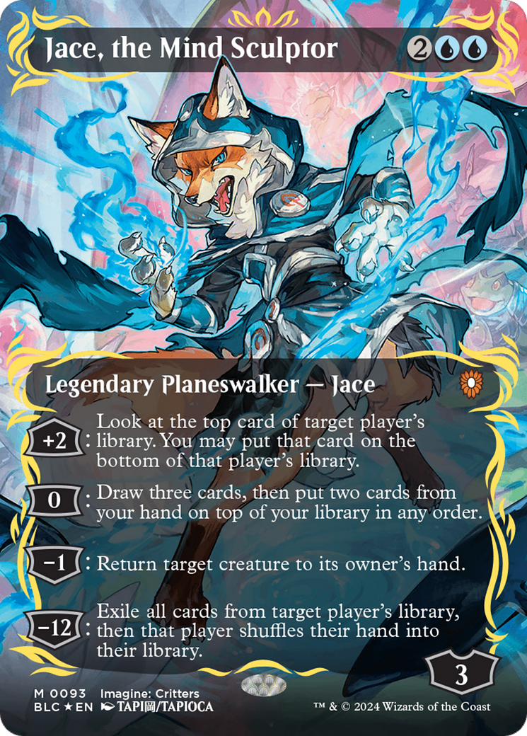 Jace, the Mind Sculptor (Borderless) (Raised Foil) [Bloomburrow Commander] | Pegasus Games WI