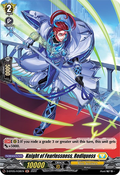 Knight of Fearlessness, Rediquess (D-BT05/H38EN) [Triumphant Return of the Brave Heroes] | Pegasus Games WI