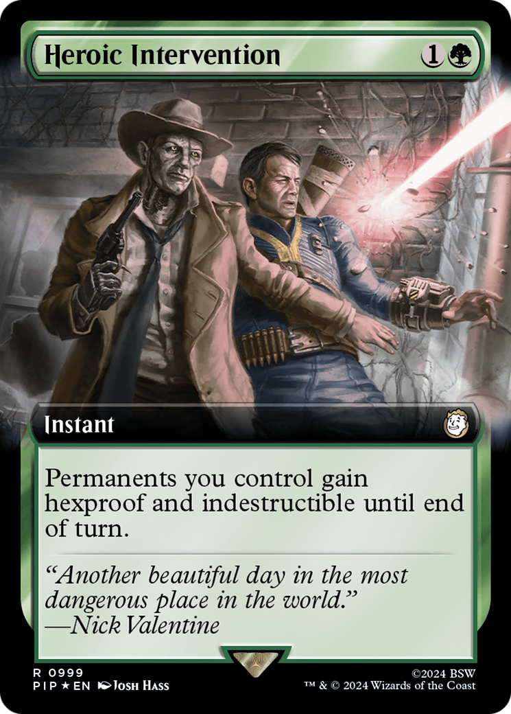 Heroic Intervention (Extended Art) (Surge Foil) [Fallout] | Pegasus Games WI