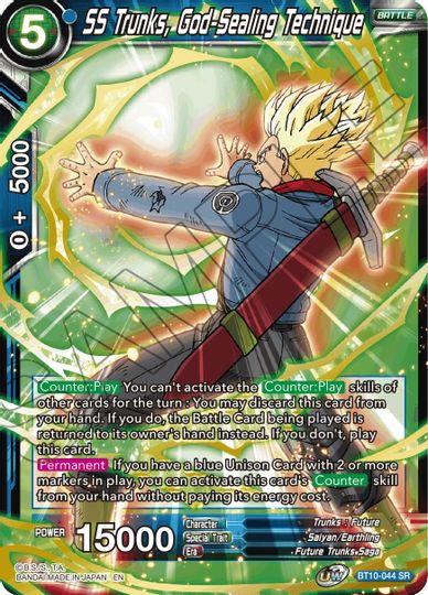 SS Trunks, God-Sealing Technique (Event Pack 08) (BT10-044) [Tournament Promotion Cards] | Pegasus Games WI