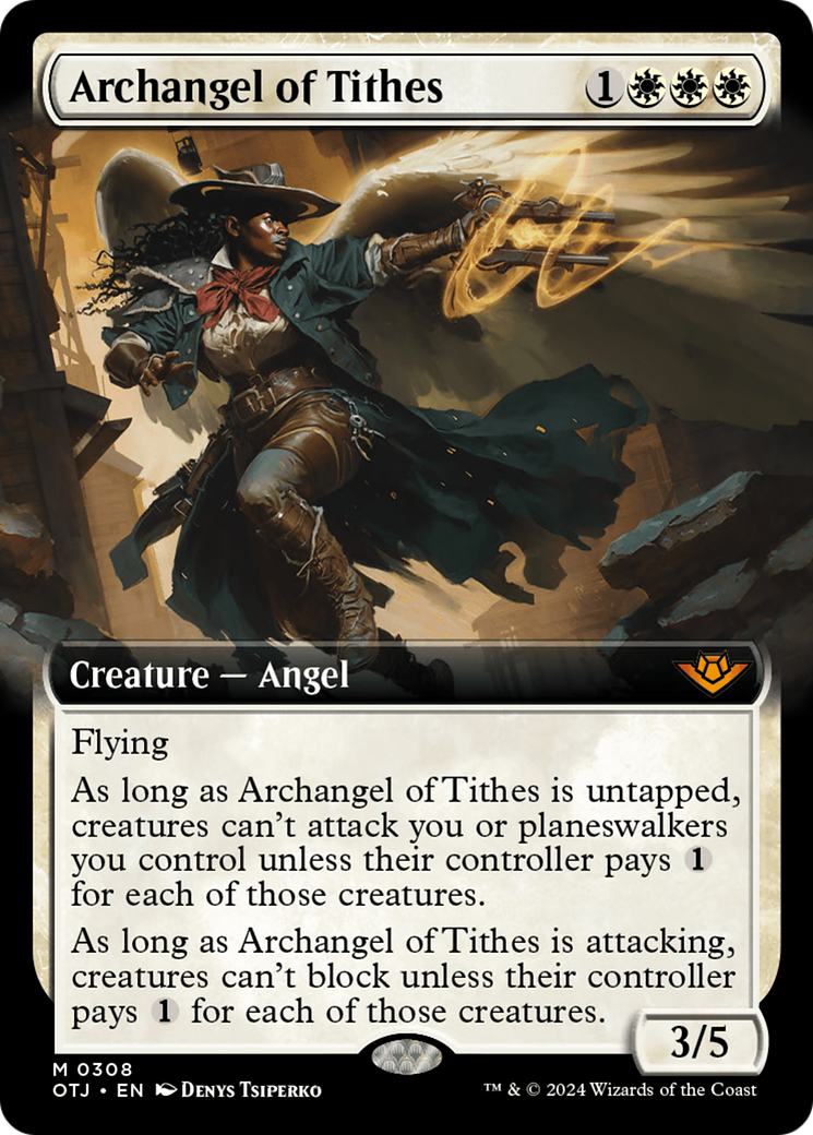 Archangel of Tithes (Extended Art) [Outlaws of Thunder Junction] | Pegasus Games WI