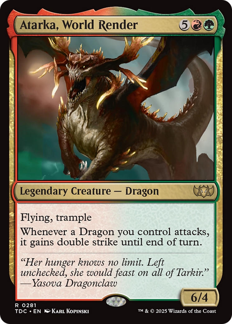 Atarka, World Render [Tarkir: Dragonstorm Commander] | Pegasus Games WI