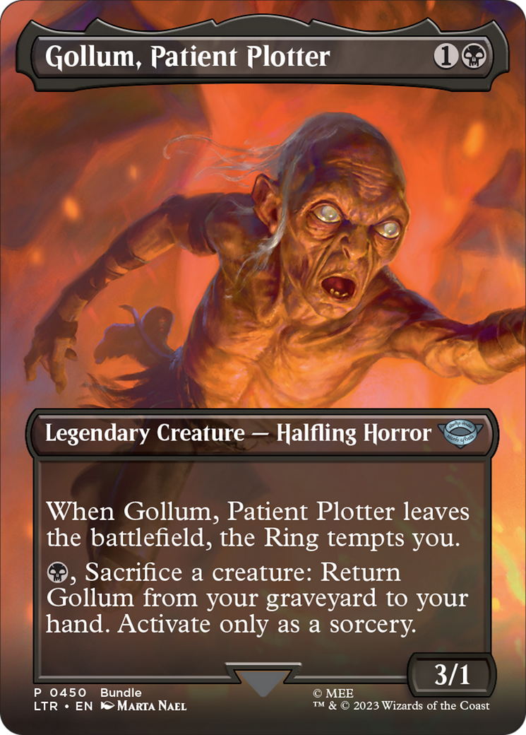 Gollum, Patient Plotter (Borderless Alternate Art) [The Lord of the Rings: Tales of Middle-Earth] | Pegasus Games WI