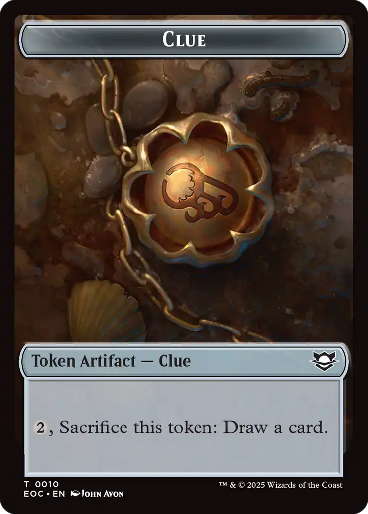 Clue // Beast (0005) Double-Sided Token [Edge of Eternities Commander Tokens] | Pegasus Games WI