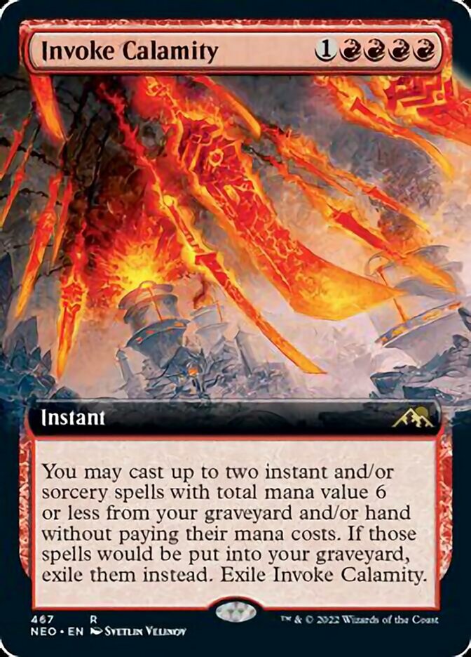 Invoke Calamity (Extended Art) [Kamigawa: Neon Dynasty] | Pegasus Games WI