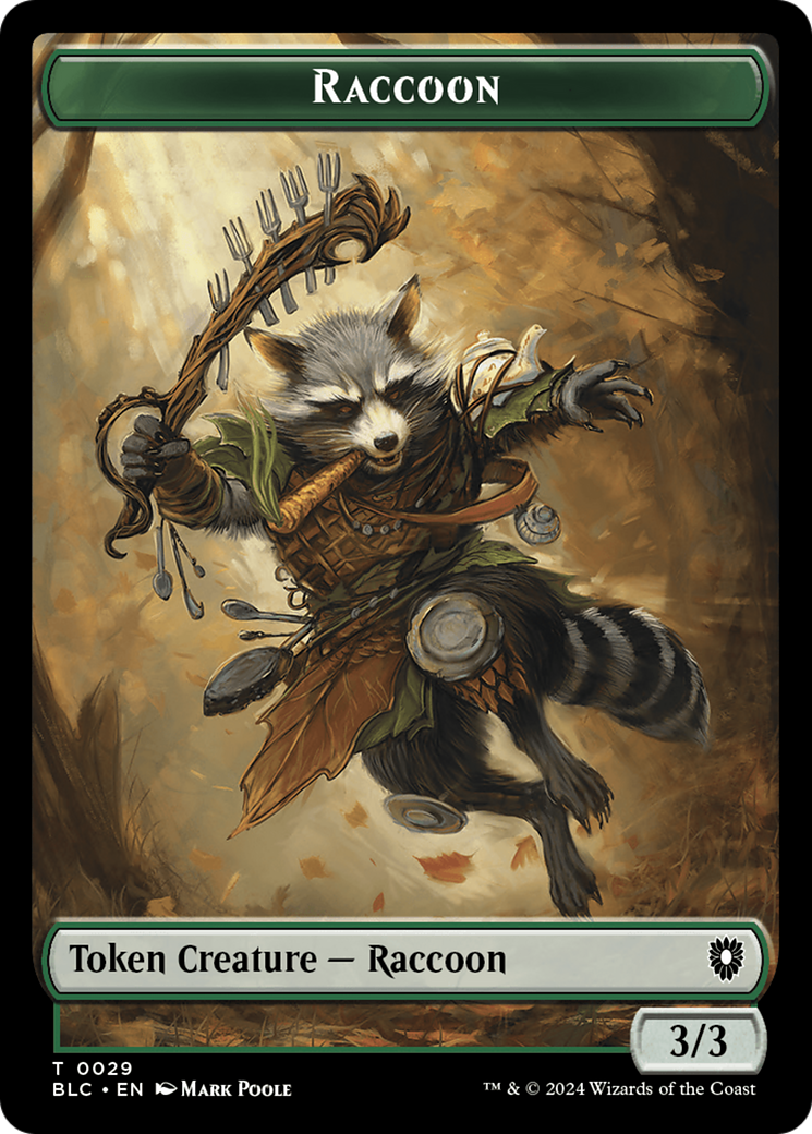 Rat // Raccoon Double-Sided Token [Bloomburrow Commander Tokens] | Pegasus Games WI