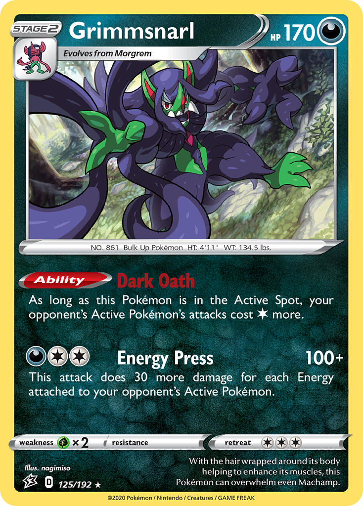 Grimmsnarl (125/192) (Theme Deck Exclusive) [Sword & Shield: Rebel Clash] | Pegasus Games WI