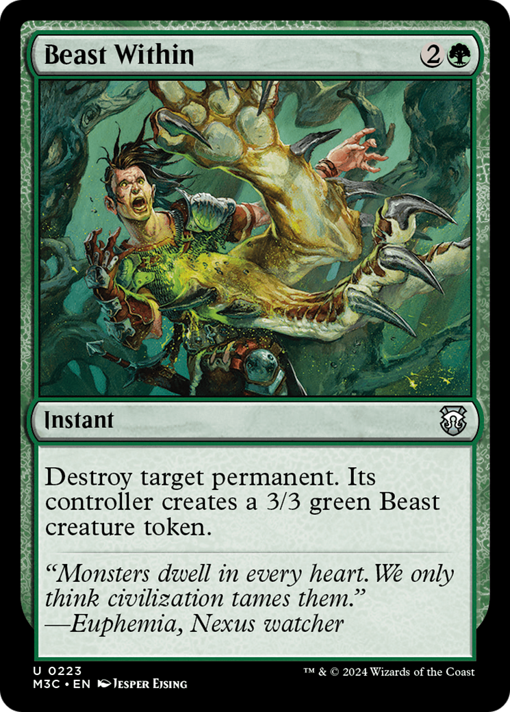 Beast Within (Ripple Foil) [Modern Horizons 3 Commander] | Pegasus Games WI