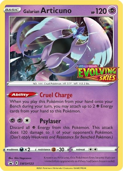 Galarian Articuno (SWSH123) (Prerelease Promo) [Sword & Shield: Black Star Promos] | Pegasus Games WI