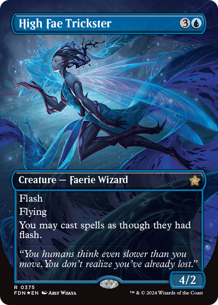 High Fae Trickster (Borderless) (Mana Foil) [Foundations] | Pegasus Games WI