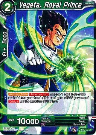 Vegeta, Royal Prince (SD9-03) [Assault of the Saiyans] | Pegasus Games WI