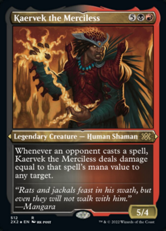 Kaervek the Merciless (Foil Etched) [Double Masters 2022] | Pegasus Games WI