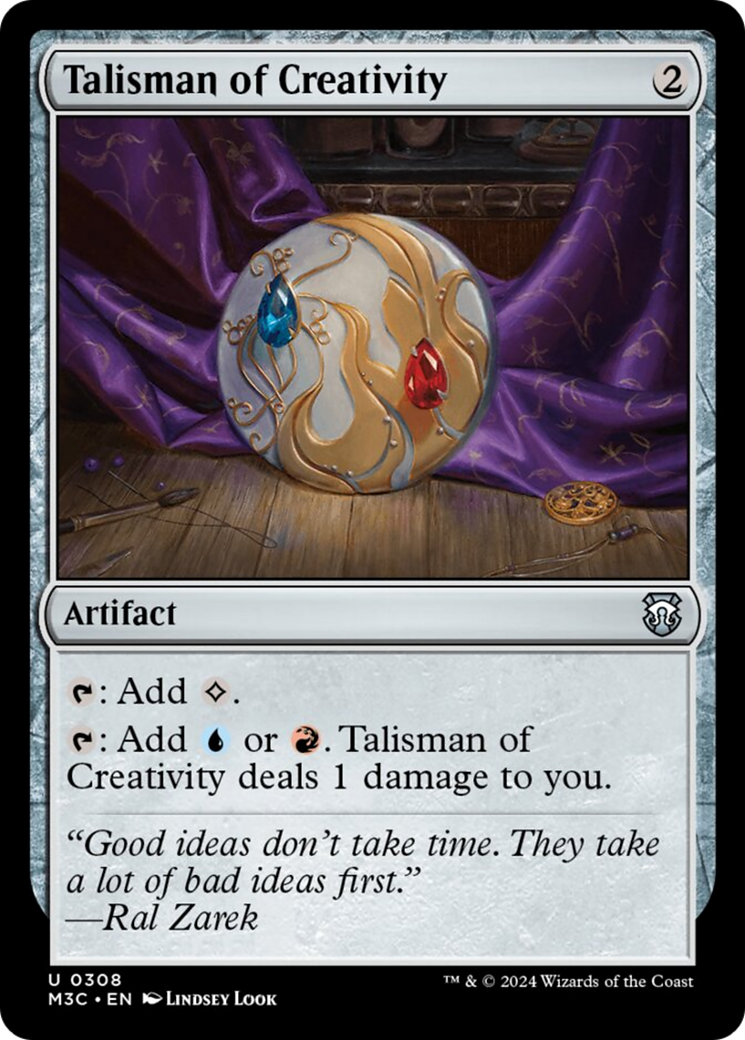 Talisman of Creativity (Ripple Foil) [Modern Horizons 3 Commander] | Pegasus Games WI