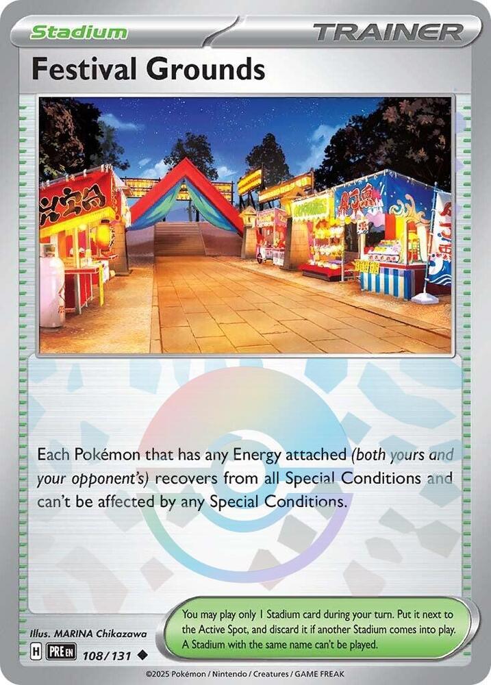 Festival Grounds (108/131) (Poke Ball Pattern) [Scarlet & Violet: Prismatic Evolutions] | Pegasus Games WI