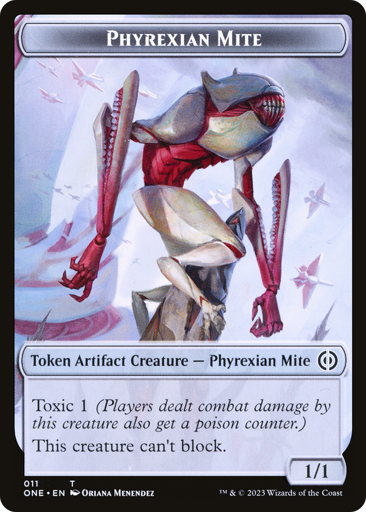 Phyrexian Mite (011) // Phyrexian Goblin Double-Sided Token [Phyrexia: All Will Be One Tokens] | Pegasus Games WI
