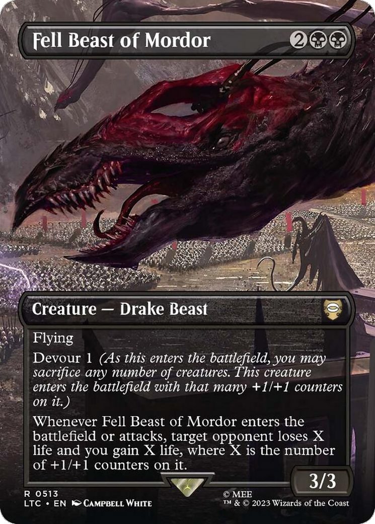 Fell Beast of Mordor (Borderless) [The Lord of the Rings: Tales of Middle-Earth Commander] | Pegasus Games WI